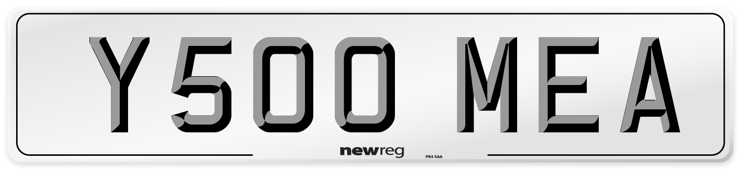 Y500 MEA Number Plate from New Reg